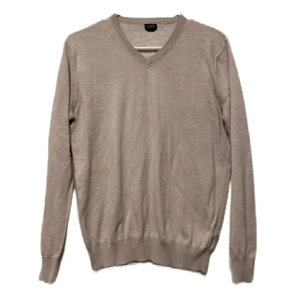 J. Crew Taupe V-Neck Top Size Small